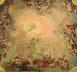 Skizze für ein Deckenbild: Die Institution des Ordens von St. Charles III